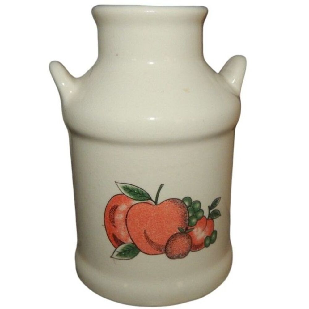 cream colored peach harvest farmhouse country rustic ceramic vase decoration